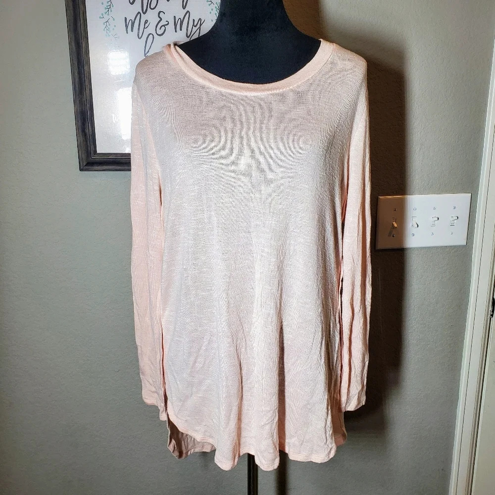 Faded Glory Women's Light Pink Tunic Sweater Size Large - Picture 2 of 9